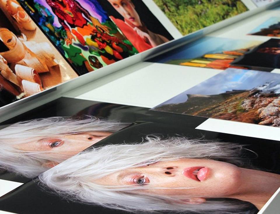 Printed colourful photographs